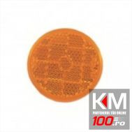 Catadioptru reflectorizant rotund Portocaliu universal fixare cu banda adeziva, 50 mm , 1 buc.