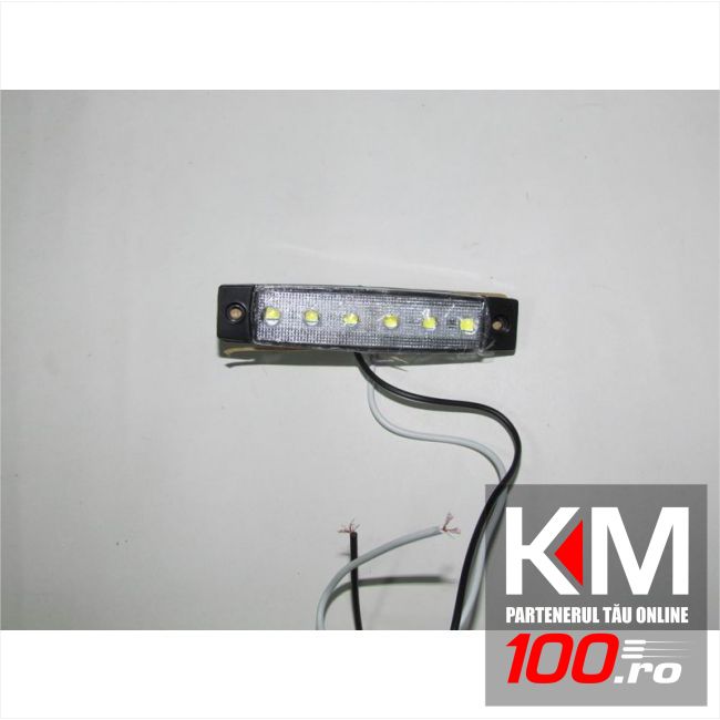 Lampa laterala 6 LED-uri, 12V, lumina alba